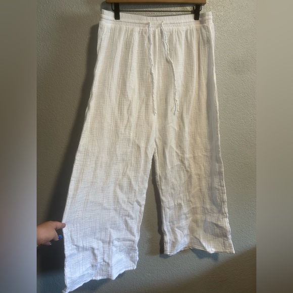 Abercrombie & fitch gauze wide leg pants - Picture 1 of 5